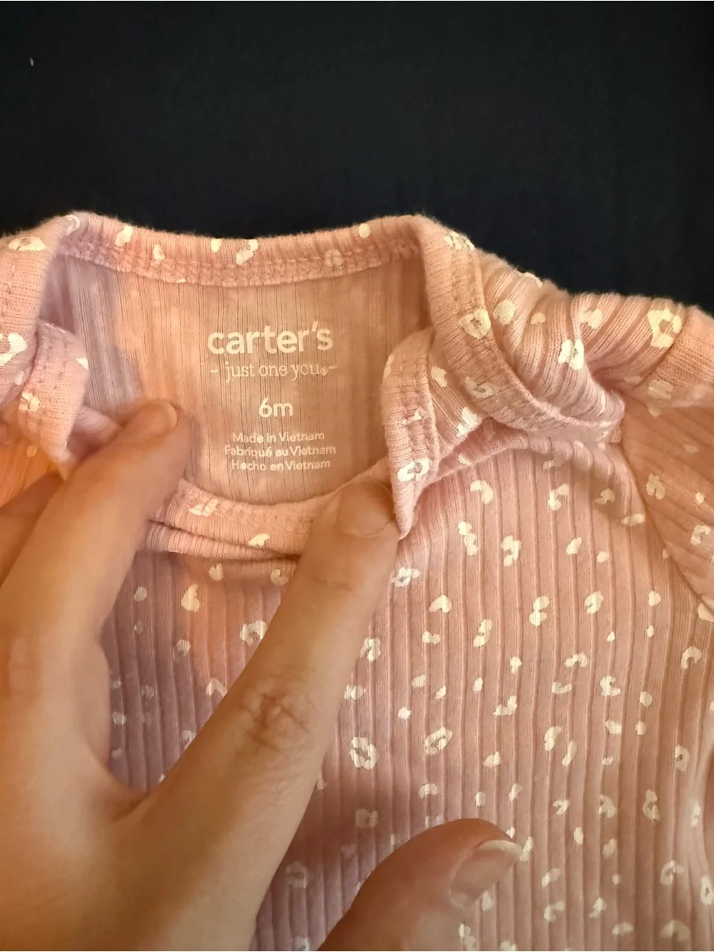 Carter's pink frilly deer print tahirt 6months